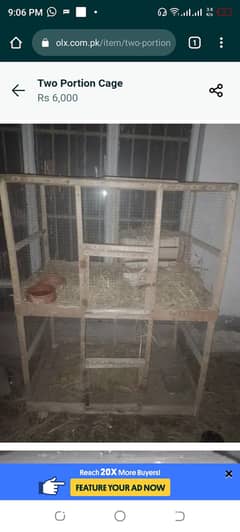 Two portion cage