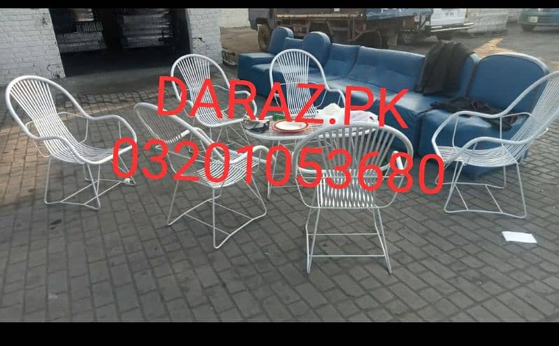 outdoor furniture garden iron chairs table 2
