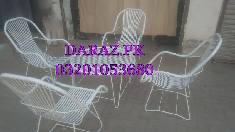 outdoor furniture garden iron chairs table 4