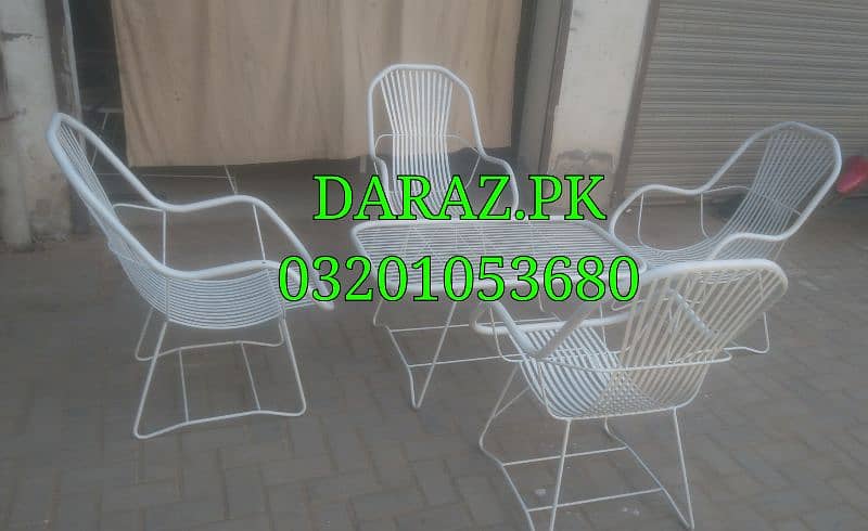 outdoor furniture garden iron chairs table 5