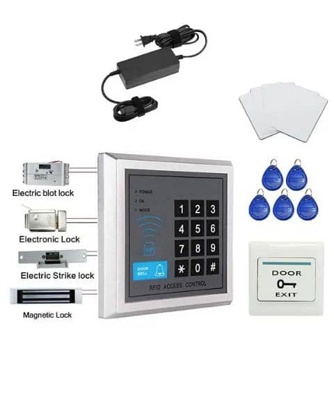 Rfid card and Code Electric door lock standalone system access Control 0