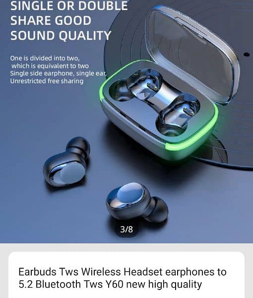 Y60 Earbud TWS. . . pls call & whatsup 03002504286 0