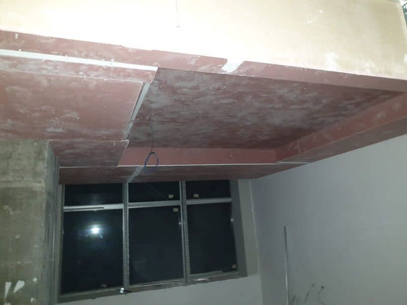 Gypsum board partition and ceilings,  POP ceiling,  PVC Pannels work, 13