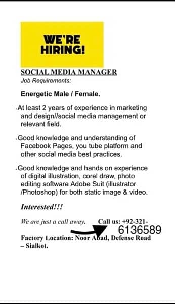 Social Media Manager looking