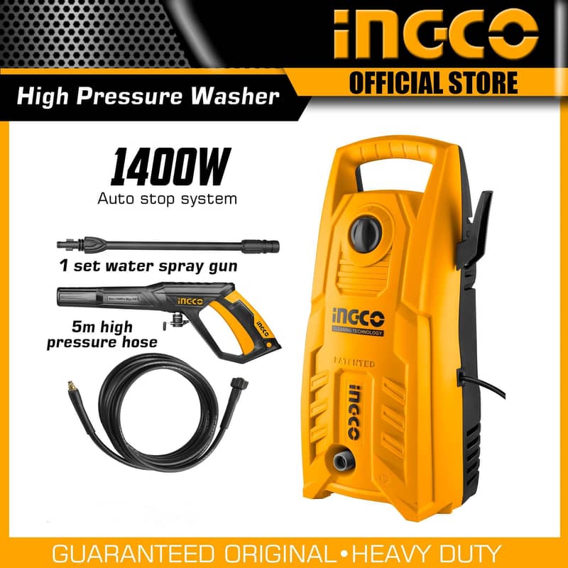 Original INGCO High Pressure Car Cleaning Washer - 130 Bar 1