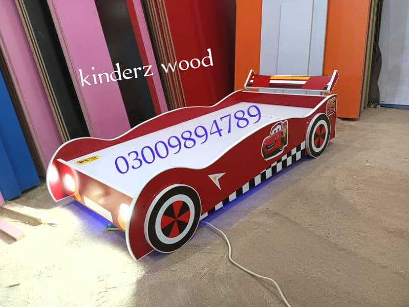 kids car bed with lights, factory price 3