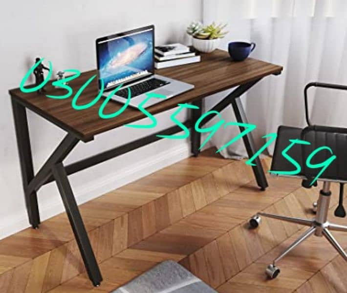 study desk computer work table metal frame furniture office home chair 15