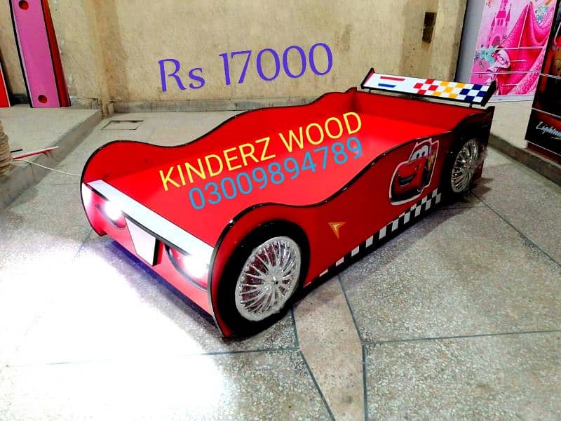 kids car bed with lights, factory price, 2