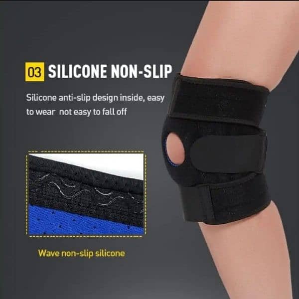 Knee Support Knee Brace with Strap for Joint Pain Knee Band 2