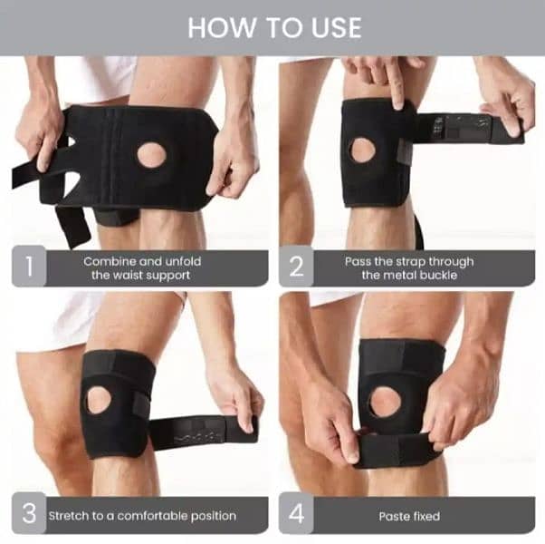 Knee Support Knee Brace with Strap for Joint Pain Knee Band 3