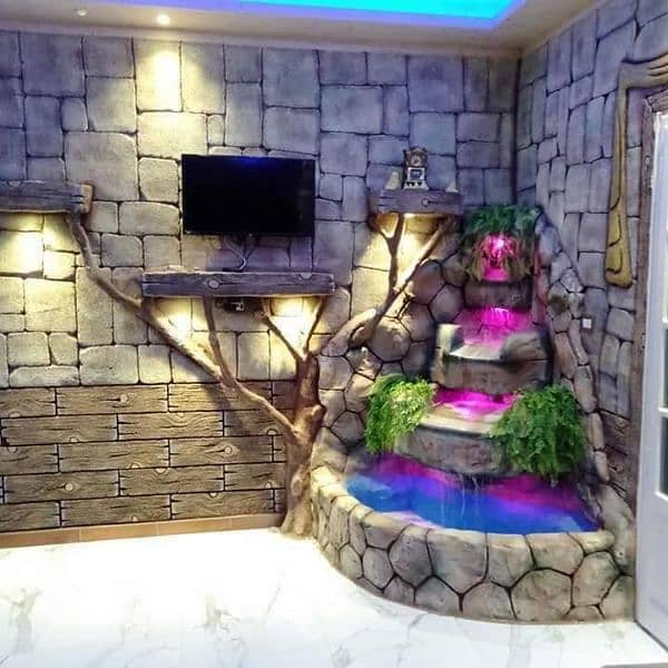waterfall fountain wall design and concert art 2