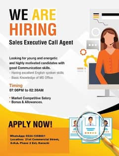 We're hiring for customer sales representative (For male &  female's)