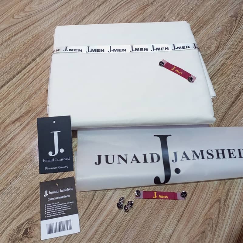 Title: Junaid Jamshed Unstiched men dress suite summer 2