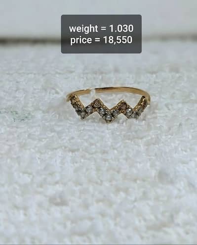Fancy Gold Ring New Design lowest weight 22k