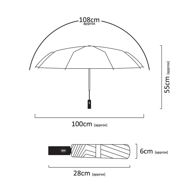 Double Automatic Folding Umbrella 4