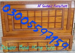 King size double bed solid wood desgn sofa chair table set home