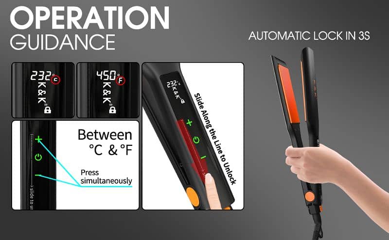 New Professional K&K UK Brand Straightner 3