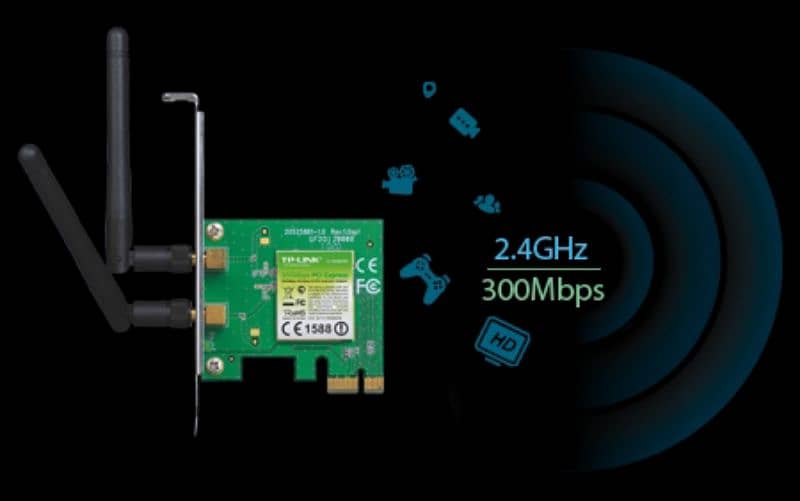 TP-Link TL-WN881ND 300Mbps Wireless N PCI Express WiFi Card | Ver 2.2 1