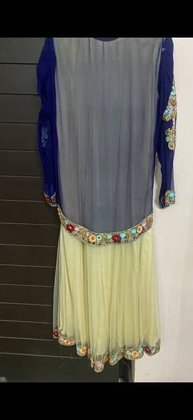 wedding maxi with full sleeve  embroidered jacket 1