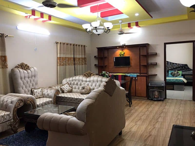 First Floor Beautiful Furnished Guest House for Per day Rent 15