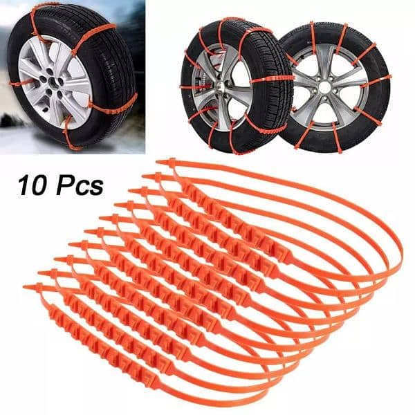 10pcs Universal Anti-Slip Car SUV Plastic Winter Tire Snow Ch 2