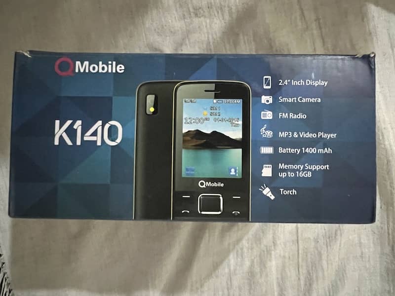 brand new q mobile k140 model only some days used complete box 11