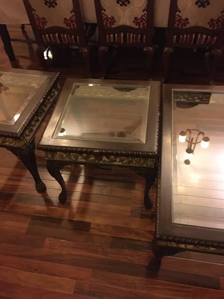 3 carvin table glass top best condition polish 4