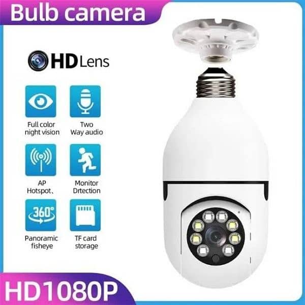 wifi Camera Cctv Security HD 1mp 2mp PTZ 360 Holder bulb outdoor 4