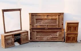 Solid Chinioti Sheesham (Taali) wood bed dressing set pure wood