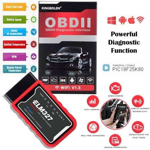 ELM327 WIFI OBD2 OBDII Car Diagnostic Scanner Auto Fault 03020062817 0