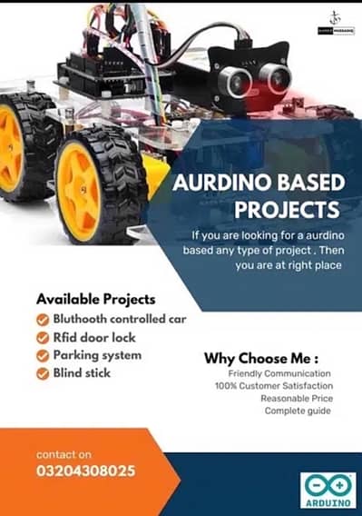 i am providing aurdino based electrical and robotic projects service