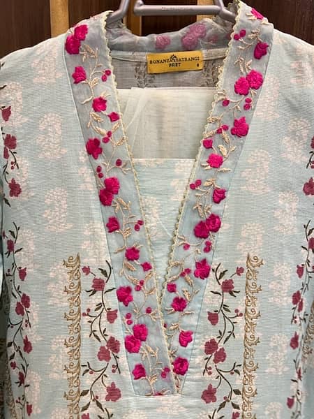 shirt with net dupatta 0