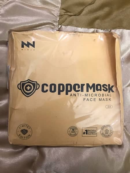 ninja copper mask anti microbial imported with 10 filters 3