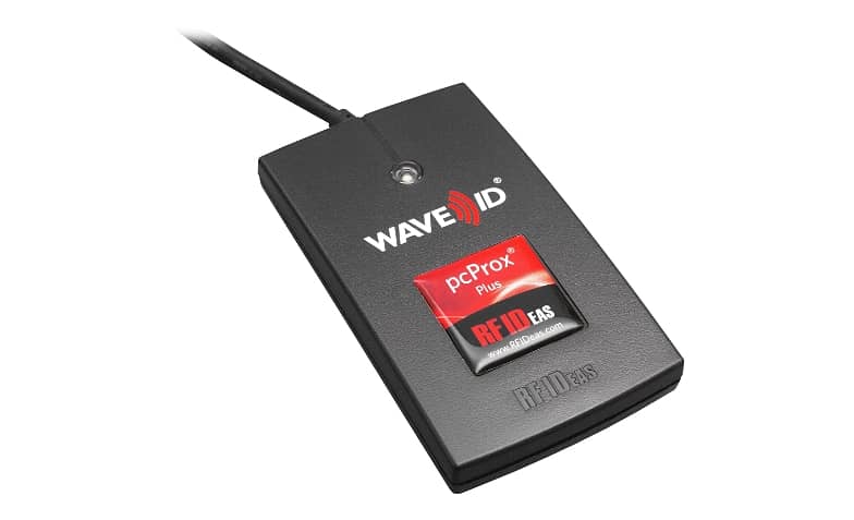 CARD READER RFIDEAS, WAVE ID PLUS WALL MOUNT BLACK USB READER 6 FT. 0