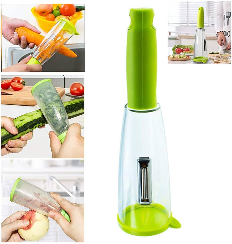 Storage Tube Peeler, Multifunctional Vegetables and Fruits Peeler 2