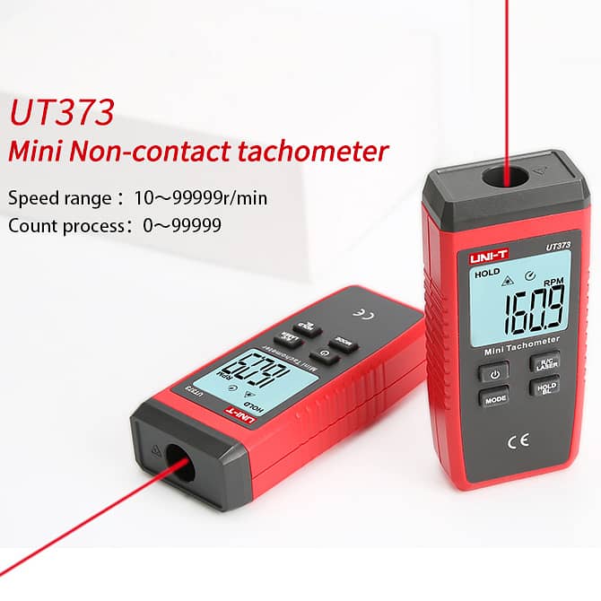 UT373 UNI-T Digital Mini Tachometer/RPM Laser Type 3