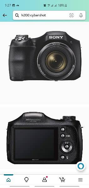 sony h200 20.1mp , fixed lens , dslr software 1