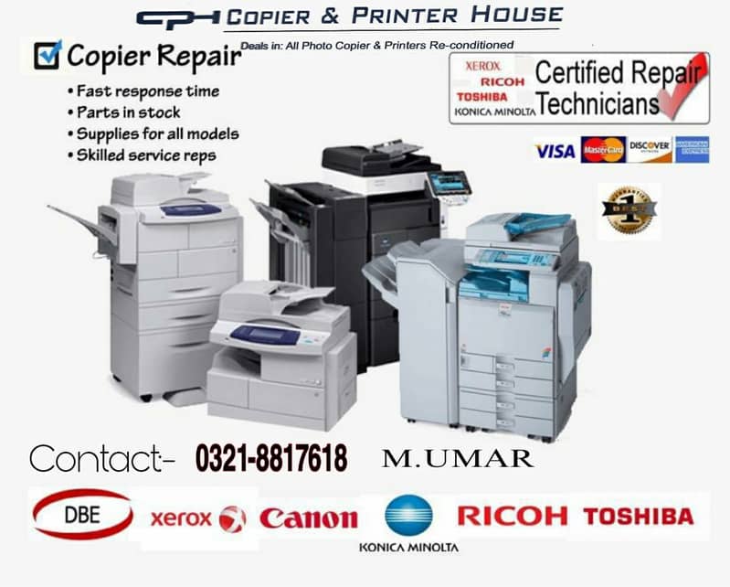 Photocopy machine and Printer sell and provide services 0