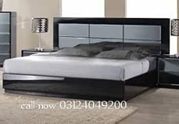 high gloss low profile bed