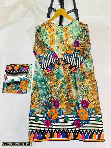 2 piece stitched dresses lawn fabric 12