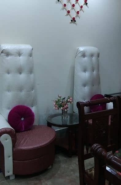 High Quality Bedroom Fancy high Chairs Pair 3