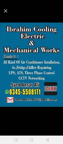 Ac service Air conditioner Chiller refrigerator installation repairing