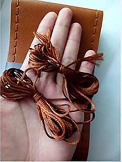 Leather Steering Wheel Cover Car Sew-on Wrap Kit - High Quality