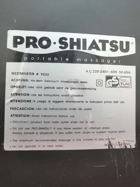 Pro - Shiatsu Portable Neck massager, Imported 4