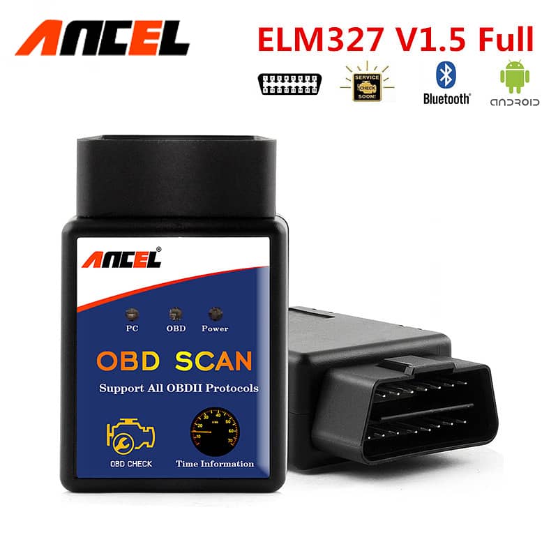 ANCEL Original Elm327 Bluetooth ELM 327 V1.5 OBD2 OBDII 03020062817 0