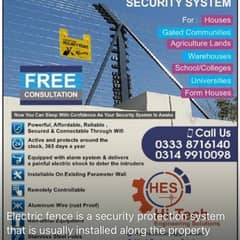 Electric  fence house security