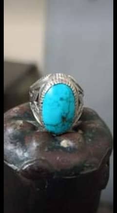 Feroza Stone with Chandi Ring
