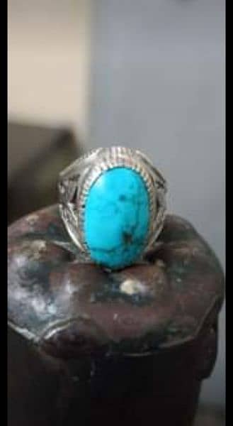Feroza Stone with Chandi Ring 0