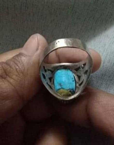 Feroza Stone with Chandi Ring 4