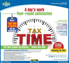 Income Tax Filer - Tax payer Registration return file - Sales Tax